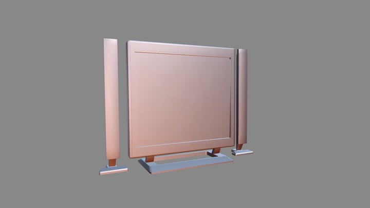 TV with Speakers (NaturalSims) 3D Model