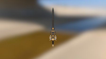 Low Poly Holy Sword 3D Model