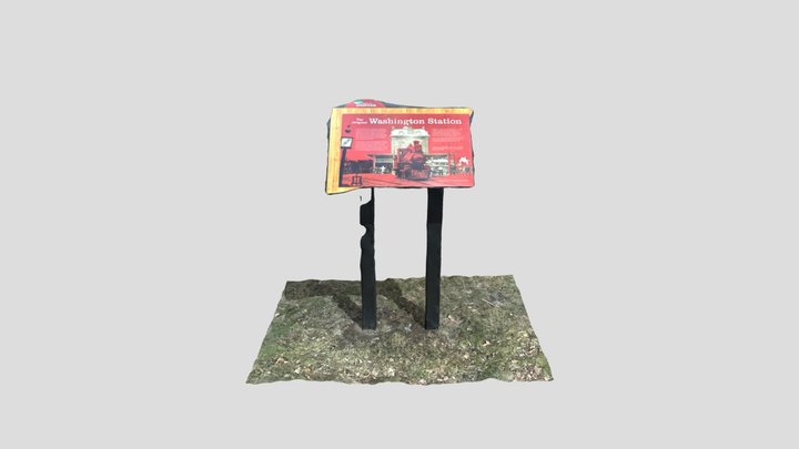 Palmer Creek Walk Sign 2 3D Model