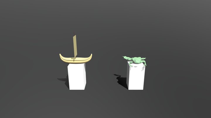 rana gigante y balsa 3D Model