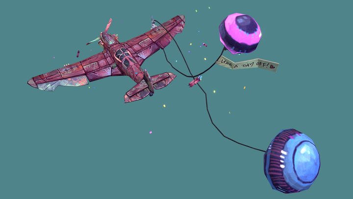 Confetti Damage 3D Model