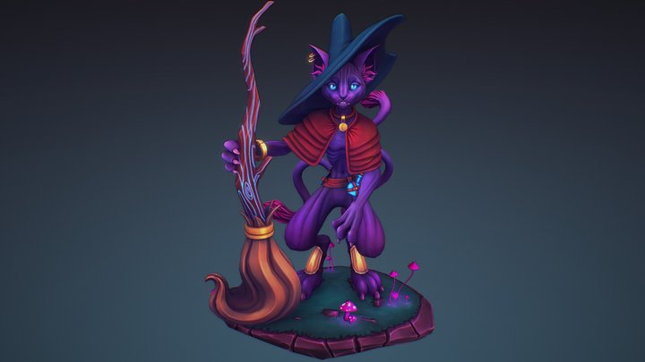 Magician Cat 3D Model