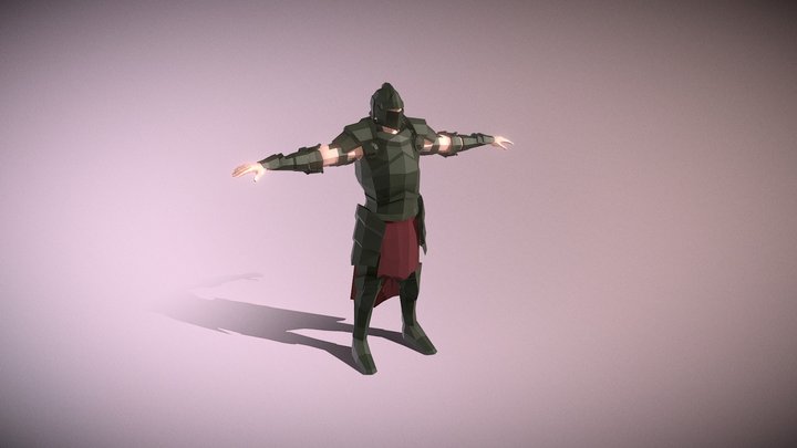 Low-Poly Knight 3D Model