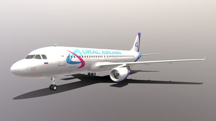 Ural Airlines A320 – Kostenloses 3D-Modell STL