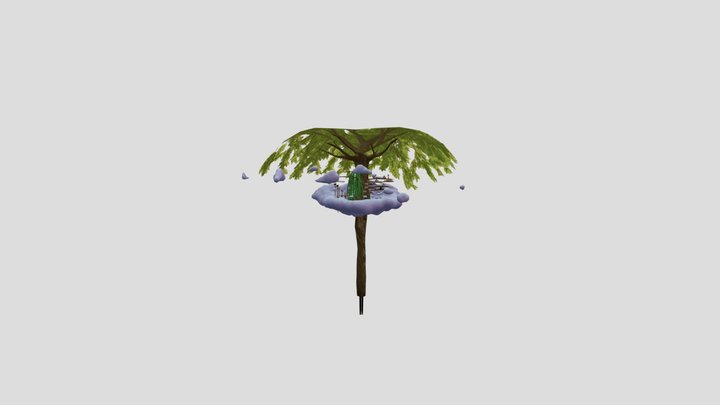 Gorilla Tag Clouds Map 3D Model