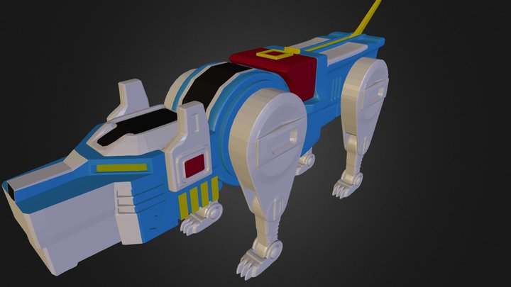 Voltron Blue Lion 3D Model