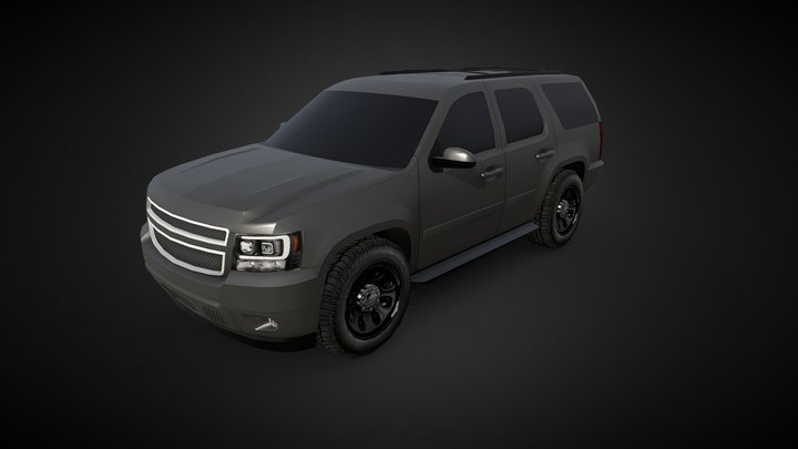 SUV Tahoe Lowpoly 3D Model