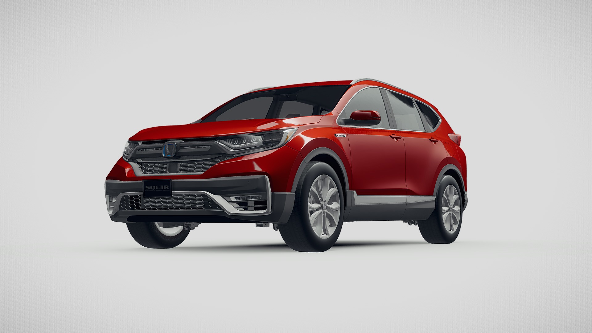 3D model Honda CR-V 2020 - This is a 3D model of the Honda CR-V 2020. The 3D model is about a red car with a white background.