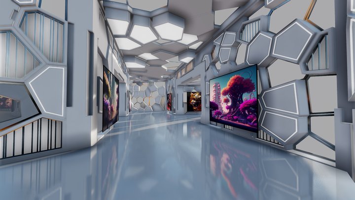 Sci-Fi_Interior_Gallery 3D Model