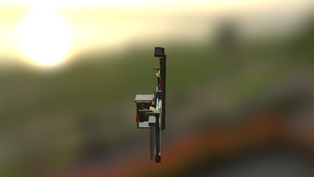 Wasteland sign wall and telephone box 3D Model