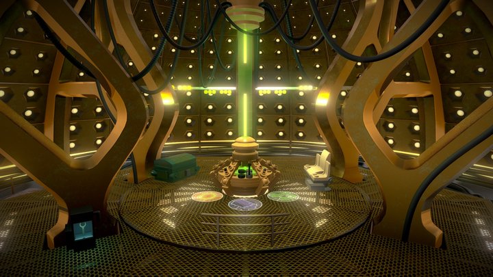 LEGO DIMENSIONS TARDIS -10th Doctor's interior 3D Model