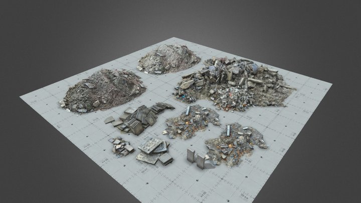 Concrete Elements - Asset Pack 3D Model
