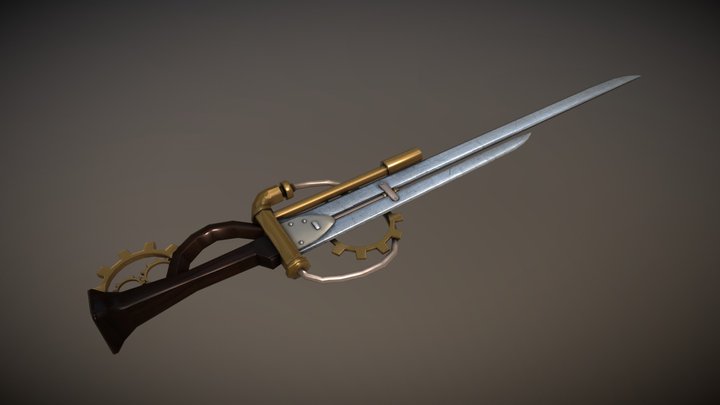 Steampunk Sword 3D Model