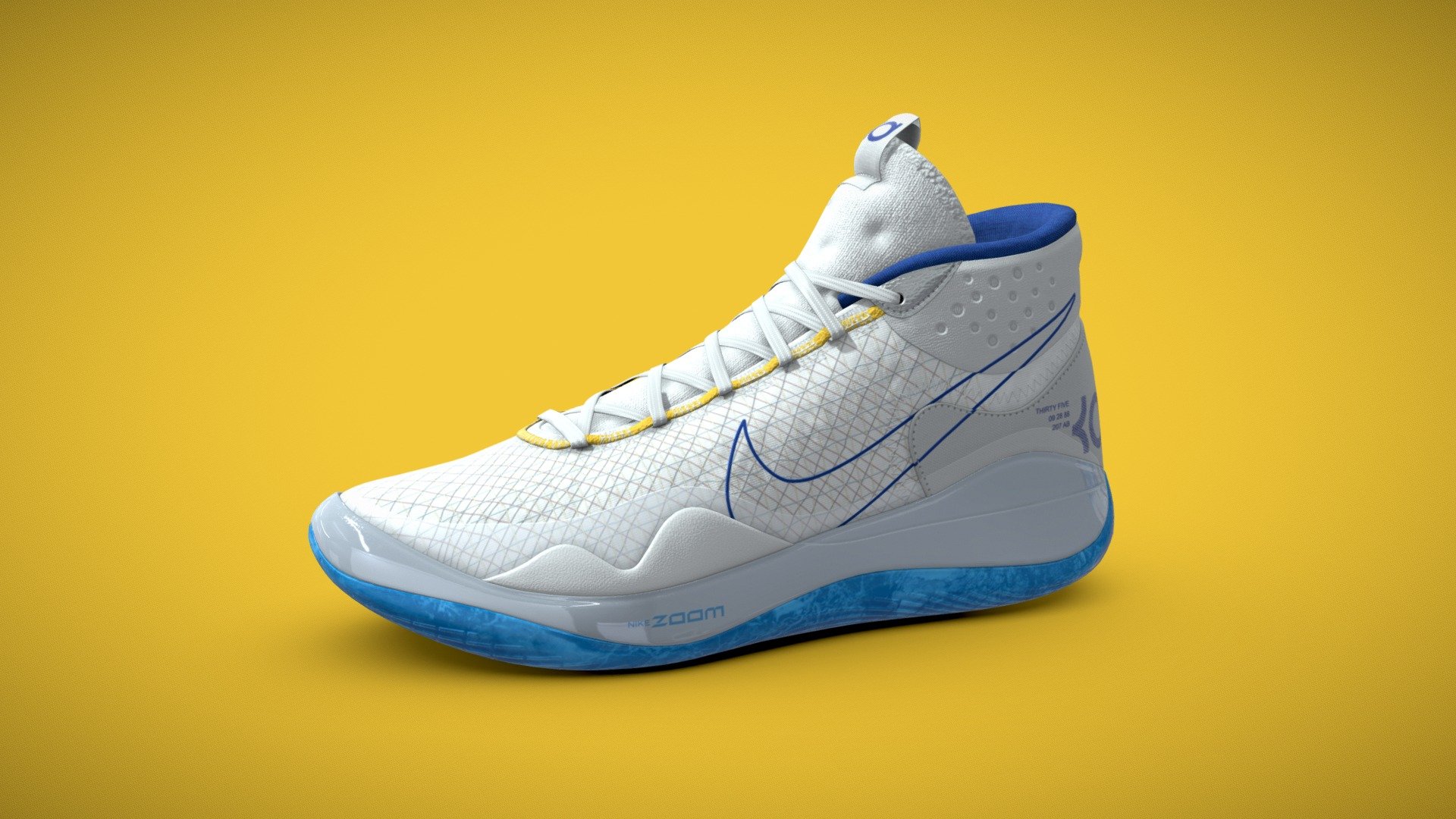 NIKE KD 12 WARRIORS HOME - Buy Royalty Free 3D model by Mikhail ...