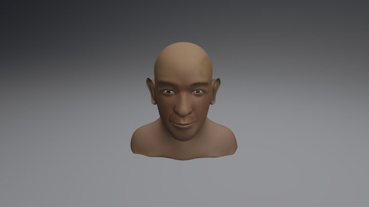 Head bust for Advanced Game Characters class 3D Model