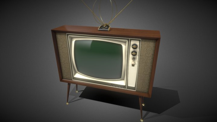 Vintage TV Set 3D Model