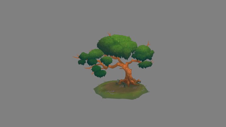 2.5D Tree 3D Model