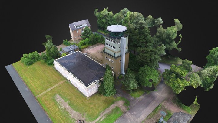 Twente Airport ATC Tower 3D Model