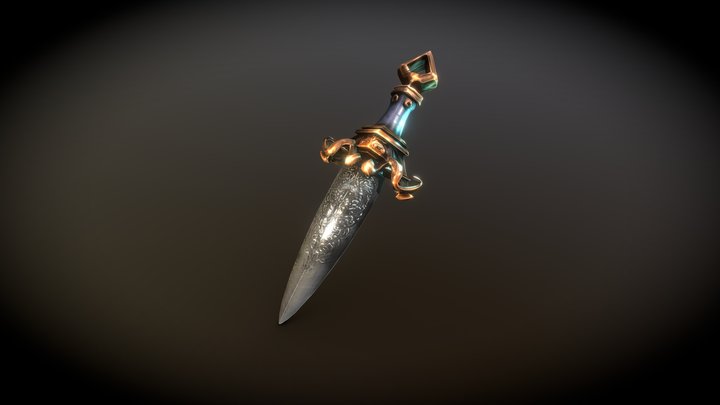 Fantasy Dagger 3D Model