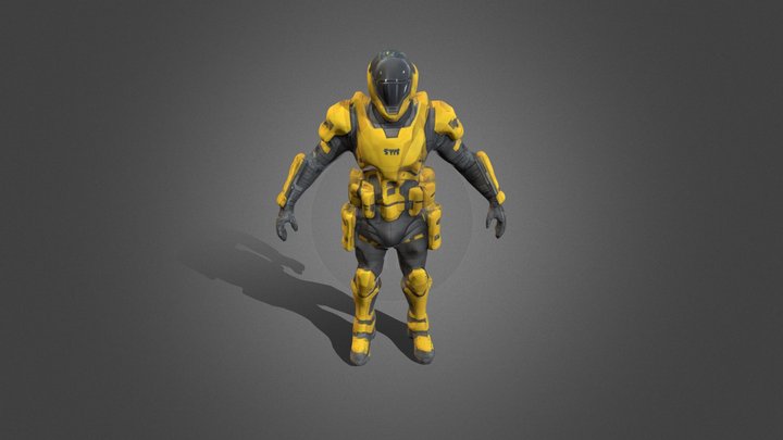 Sci-fi Combat Unit 3D Model