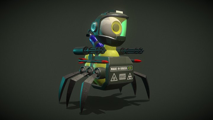 Alien with Mecha Suit 3D Model