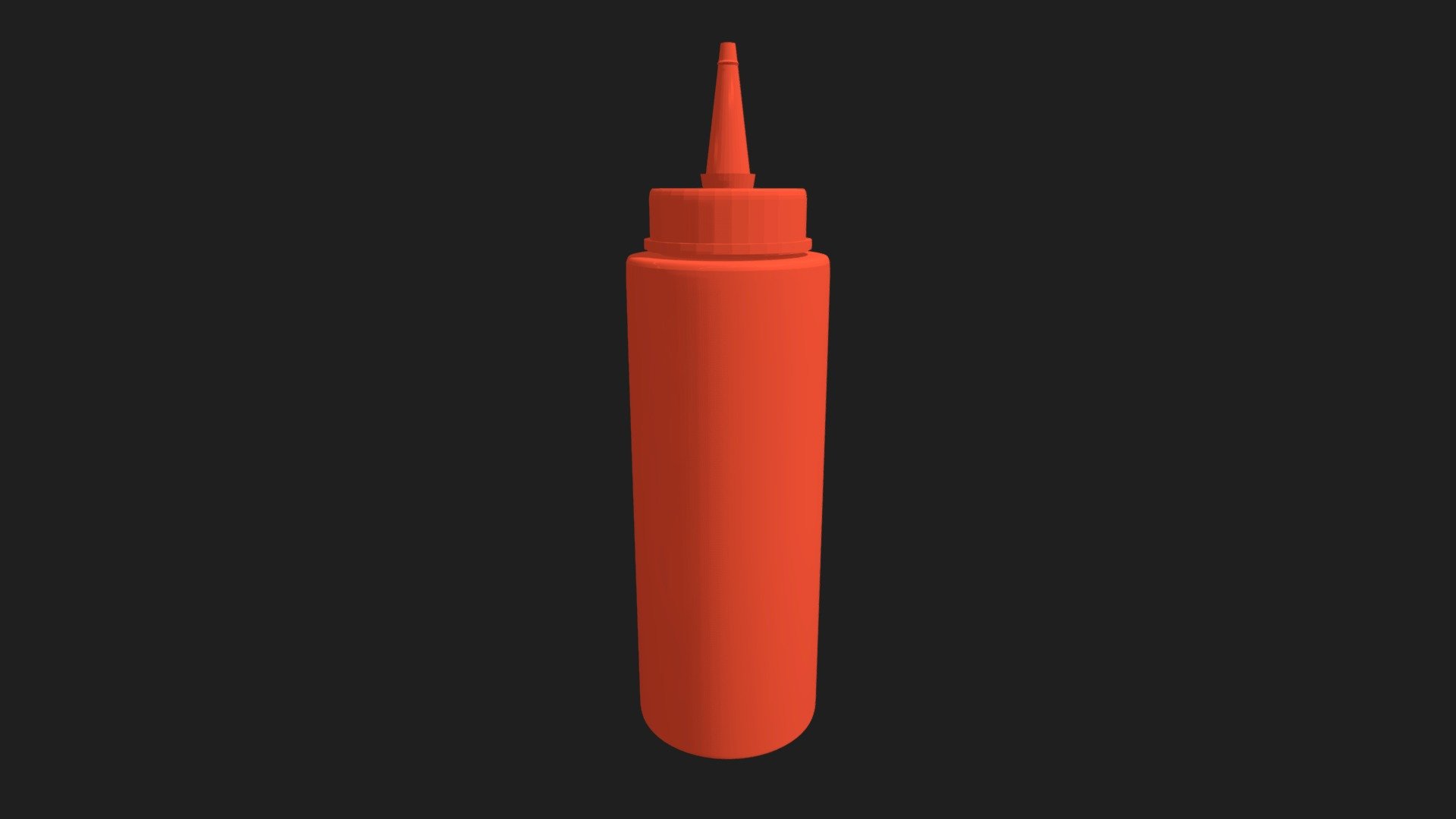 Ketchup Bottle low poly