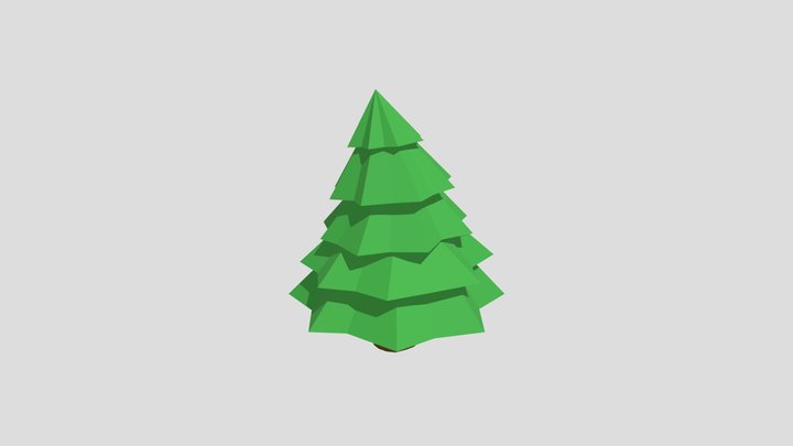 Lowpoly Tree Christmastree green 3D Model