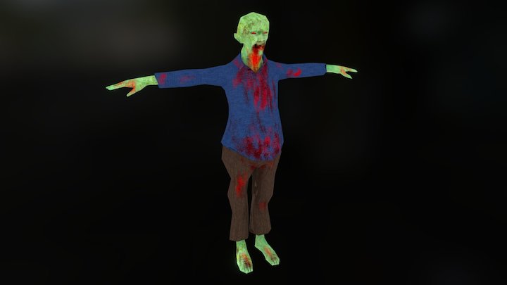 Hunter Pet Zombie 3D Model