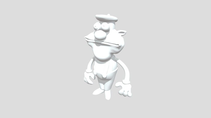 Blue puppet Sailor 3D Model