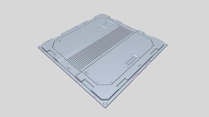 Sci-fi Floor Section KB035 – Modello 3D gratuito STL