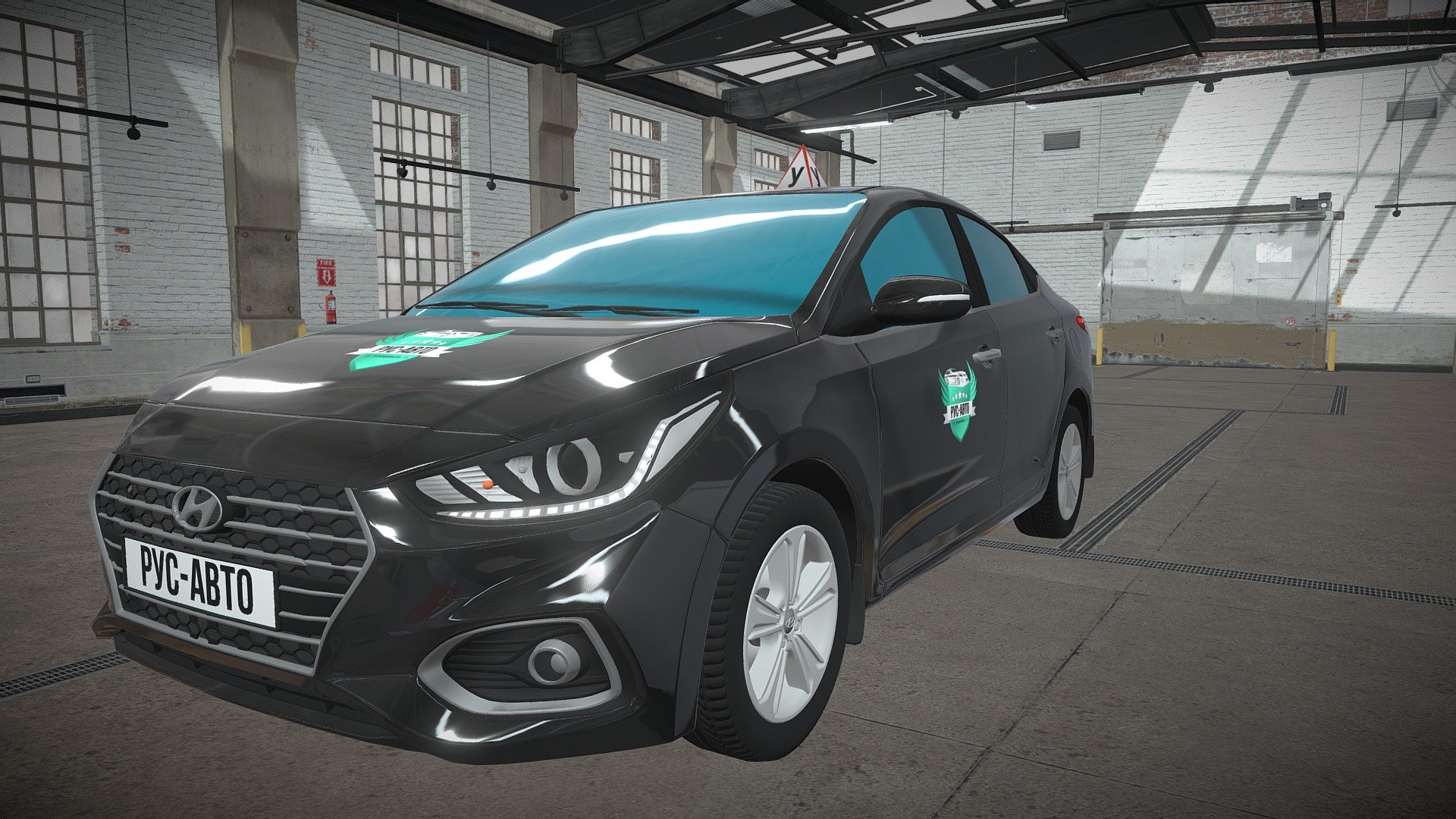 Hyundai solaris 3d model