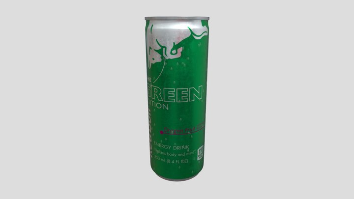 Redbull  Green Energy Drink Can 3D Model
