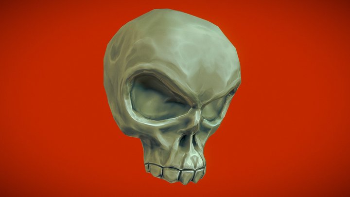 Stylized Skull - PBR 3D Model