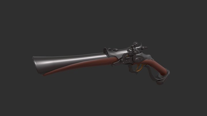 bb pistol draft 3D Model