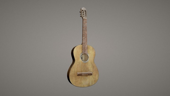 classical guitar 3D Model