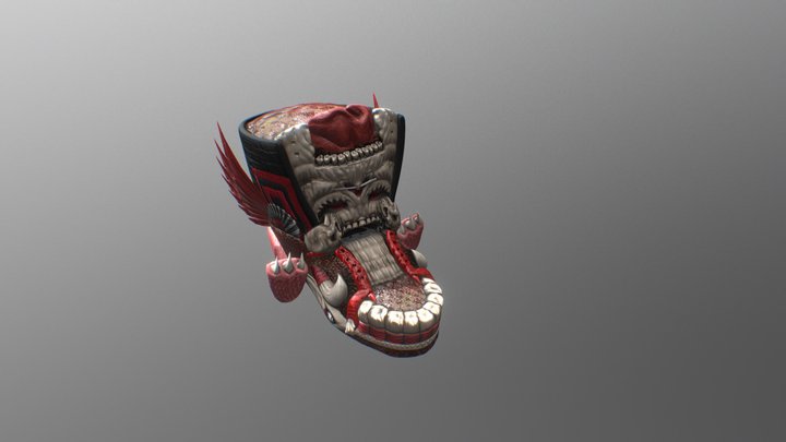 Sneaker Warrior Low Poly_V3 3D Model