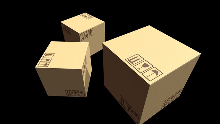 Fragile Boxes 3D Model