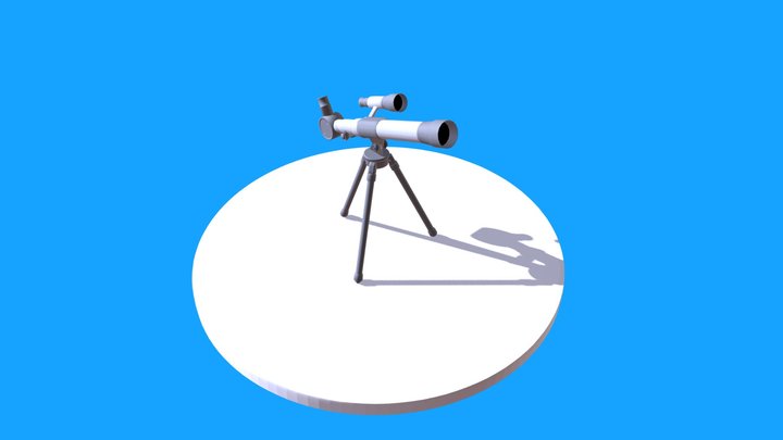 Low-Poly Telescope 3D Model
