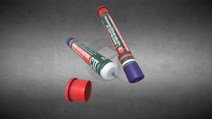 Morphine Auto-Injector 3D Model