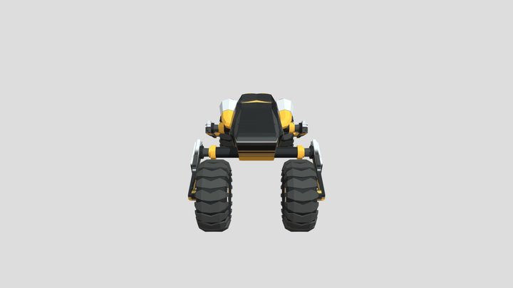 Futuristic Quad Bike - High-Tech 3D Model 3D Model