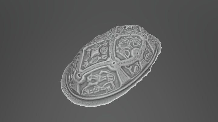 Viking Age Oval brooch - Pattern visualisation 2 3D Model