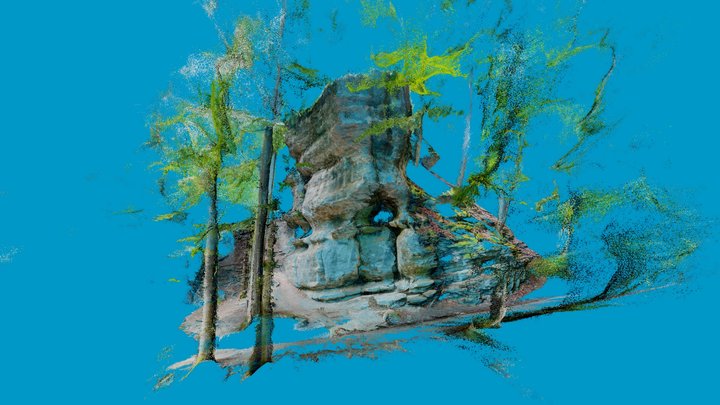 Geldstein - Wildpark Hundshaupten Felsformation 3D Model