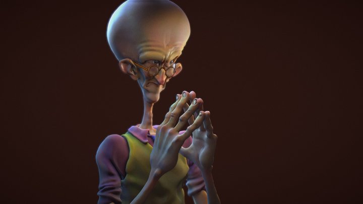 Brainy - Sculpted in VR 3D Model