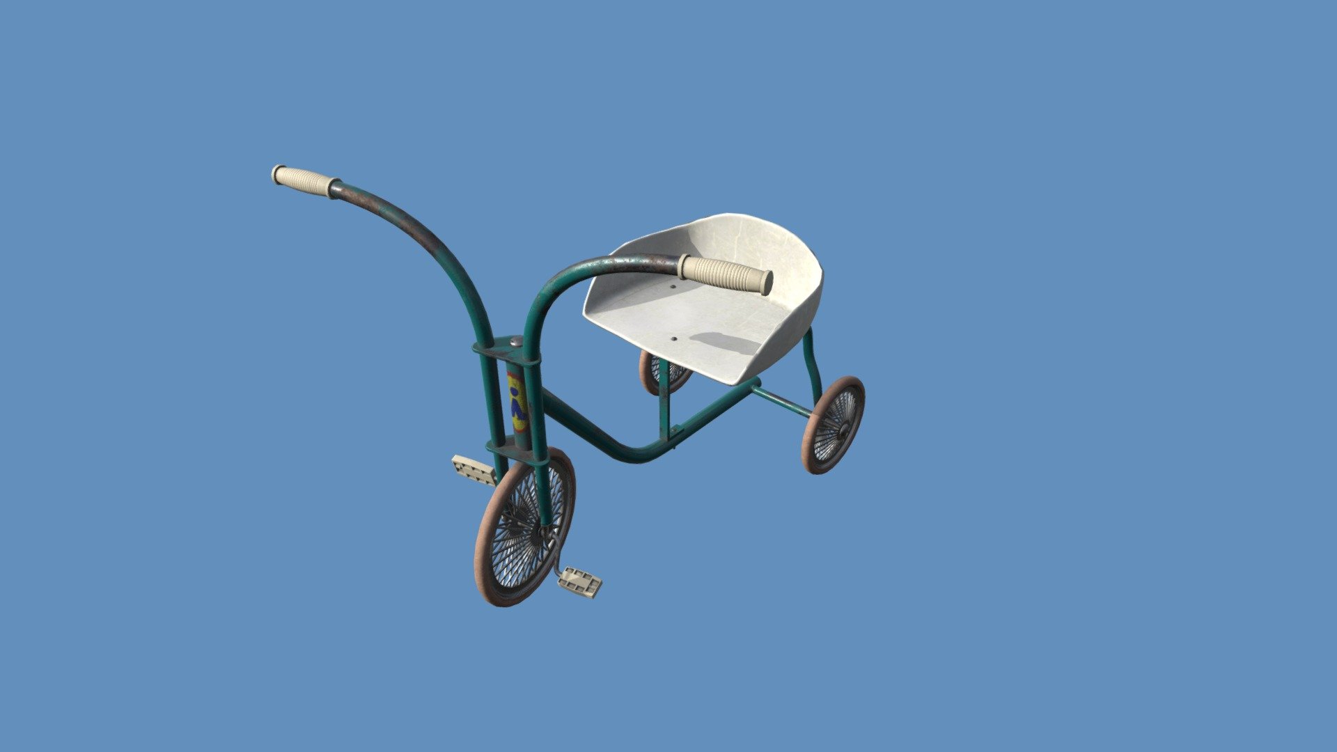 Old Tricycle Game Assets Buy Royalty Free 3D model by PropDrop