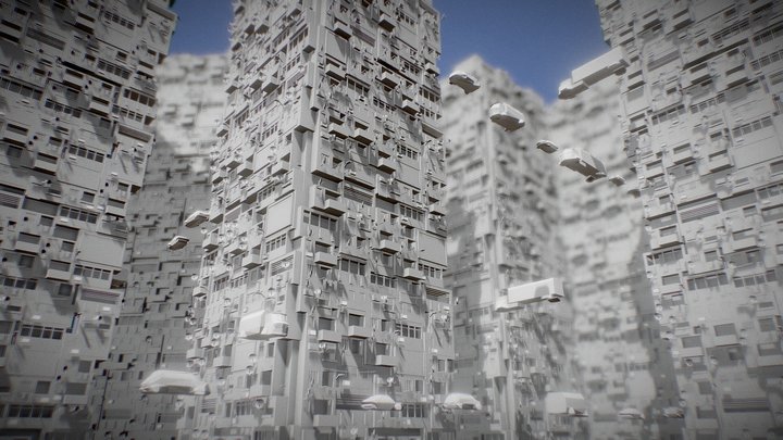 Cyberpunk City 3D Model