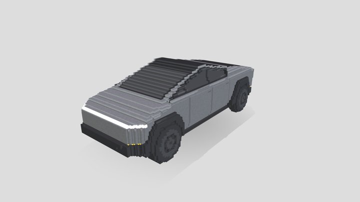 Tesla Cybertruck (Voxel) 3D Model