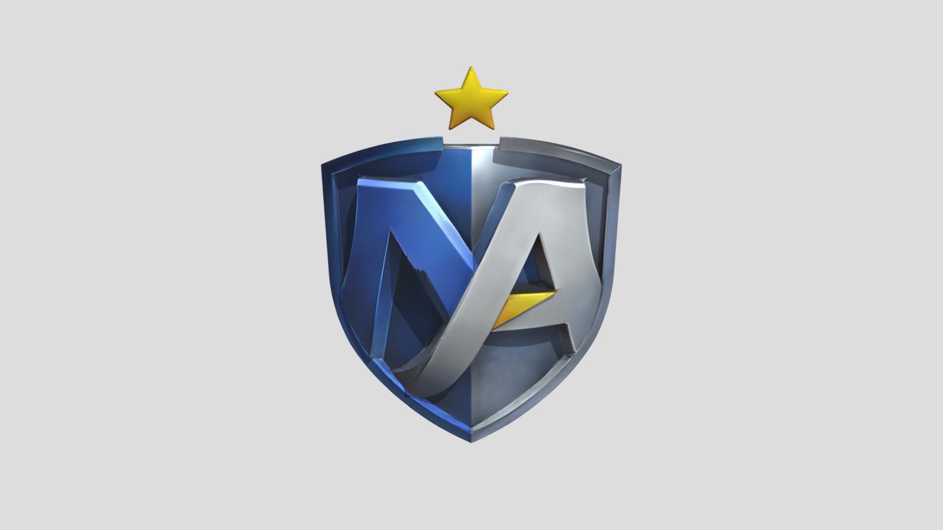 Shield with 'NA' and star - Download Free 3D model by jullianegaming ...