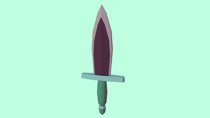Low poly Dagger 3D Model