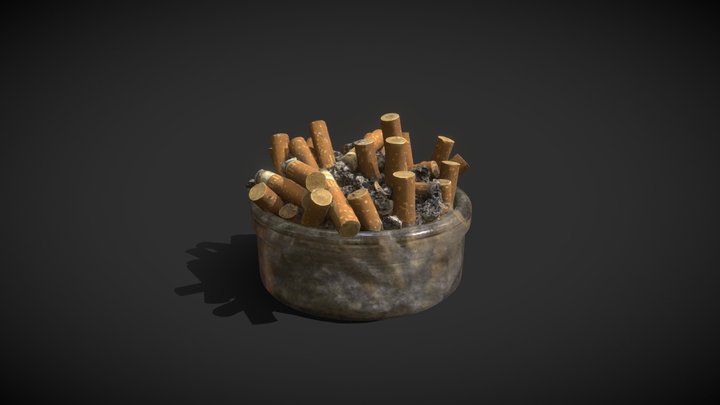 Glass AshTray 3D Model