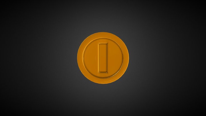Super Mario Bros Coin 3D Model